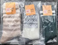 【ユニクロ】ヒートテックソックス 靴下 いろいろ3足セット24〜26cm