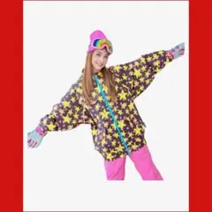 【美品】星柄オーバーサイズスノーボードウェア　スキーウェア　S ジャケット