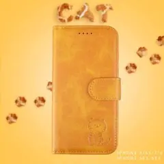 iPhone SE ケース SE3 SE2 猫 ねこ 手帳 茶色 ブラウン 人気のサムネイル
