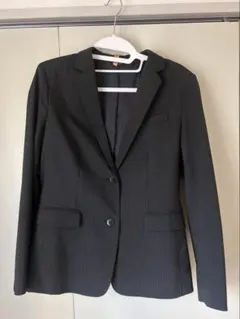 ダークグレー ストライプ スーツ上下セット