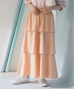 新品未使用★CIAOPANIC TYPY＊麻レーヨンティアードスカート