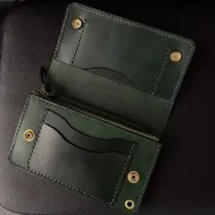 限定！姫路レザー　ミドルトラッカーウォレット【3層/手染め/ハンドメイド】