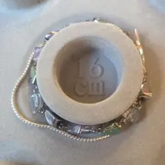 No.3-2　多角形ビーズブレスレット 16cm