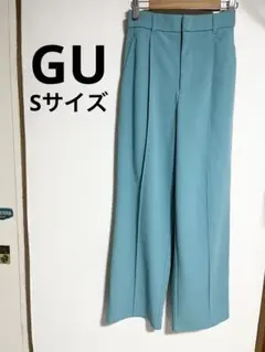 美品✨スラックス GU カットソースラックス Sサイズ オールシーズン 水色