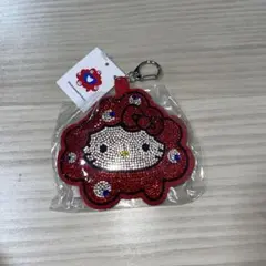 サンリオ　ミャクミャク　キティ　キラキラレザーキーホルダー　万博