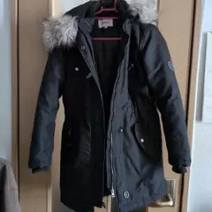 ONLY ブラック ダウンコート ファー付き