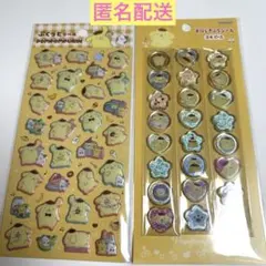 ポムポムプリン　おはじきふうシール ぷくっとシール おはじきシール サンリオ