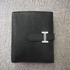 HERMES 二つ折り財布 ブラック レザーのサムネイル
