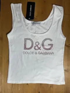 DOLCE&GABBANA　ラインストーン　ロゴ　タンクトップ　スパンデックスのサムネイル