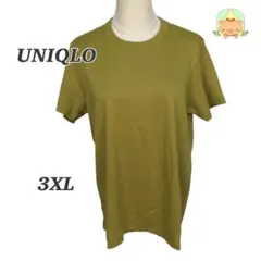 UNIQLO ユニクロ クルーネック Tシャツ 3XL カーキ コットン100%