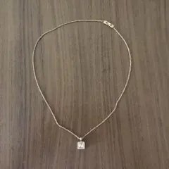 NINA RICCI ニナリッチ ネックレス ラインストーン キューブ型