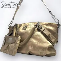 coach y2k shoulder bag 円形 ショルダーバッグ ゴールド