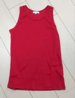 美品☆アーバンリサーチURBAN RESEARCH　 リブ タンクトップ　赤のサムネイル