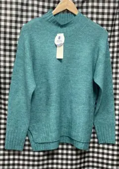 サマンサモスモスブルー　ヤクタッチニットプルオーバー　グリーン