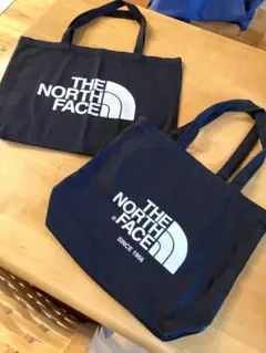 ザノースフェイス　黒色　トートバッグ大中　2点セット