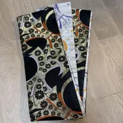金彩 菊紋様 半幅帯 リバーシブルのサムネイル