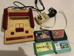 ジャンク　ファミリーコンピュータ HVC-002本体 + ゲーム4本