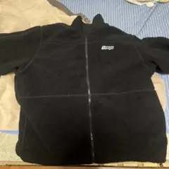 ブラックフリースジップアップジャケット