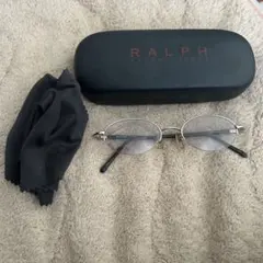 RALPH LAUREN メガネ フレーム オーバル型 シルバー ケース付き