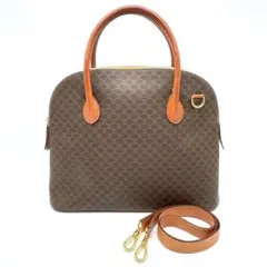 ✨️美品✨️セリーヌ マカダム ハンド ショルダー バッグ ブラウン 2WAY