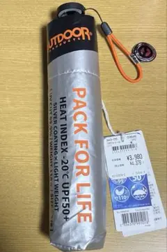 【新品・期間限定特価中】超軽量！OUTDOOR 折りたたみ傘 50cm オレンジ