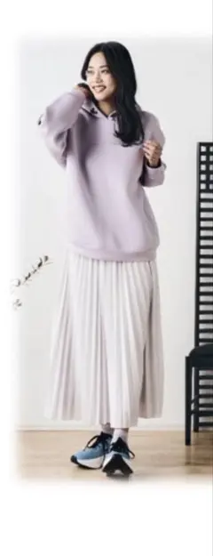 【ワークマン】アクティブプリーツスカート 【ライトグレー】美品 Mサイズ