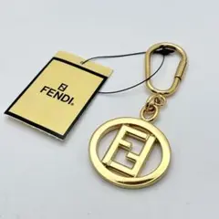 【タグ付未使用】FENDI FF キーホルダー ゴールド