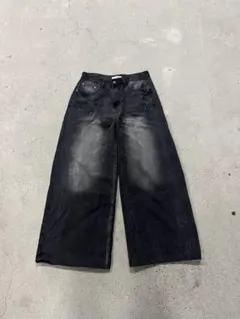 【menes】ブラックバギーパンツ【Lサイズ】【w30相当】【海外ストリート】