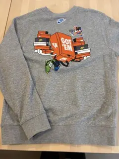 Nike韓国カスタム　ユニセックスグレー トレーナー