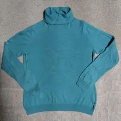 ♥ L&Beautiful【Ｌ】ターコイズ❄ タートルネックセーター