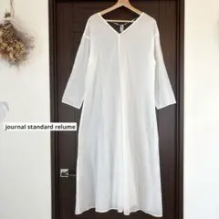 美品】ジャーナルスタンダード リネン混 ワンピース 白 ゆったり 