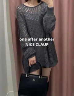 one after another NICE CLAUP メッシュニット