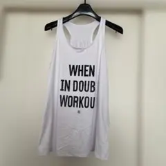 ホワイト タンクトップ WHEN IN DOUBT WORKOUT