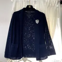 ♡ヨシエイナバ　ニットジャケット、インナーセット♡紺のサムネイル