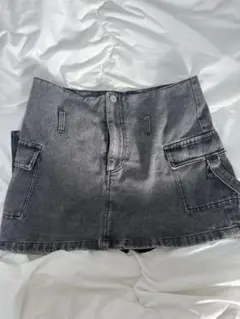 GRL グレー ミニスカート サイドポケット付き