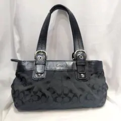 コーチ ソーホー シグネチャー キャンバス×レザーショルダーバッグ F13742