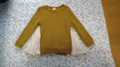 マスタード ニット 長袖カットソー