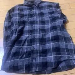 UNIQLO チェック長袖シャツ S フランネルシャツ　ネルシャツ S黒グレー