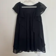 INGNI シフォン フリル トップス 黒