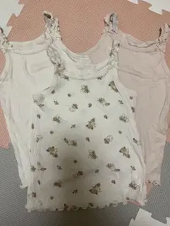 【90】ベビー 肌着　柔らかい　下着　キャミソール　3枚セット まとめ　ベージュ