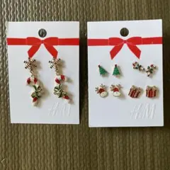 新品未使用★H&M クリスマス　ホリデー　ピアス