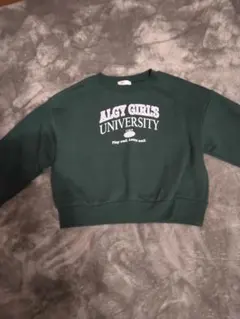 ALGY 大学風トレーナー XS ダークグリーン