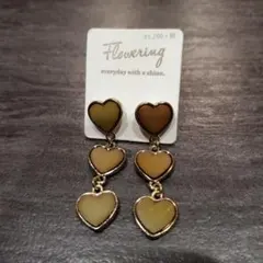 ハート3連ピアス