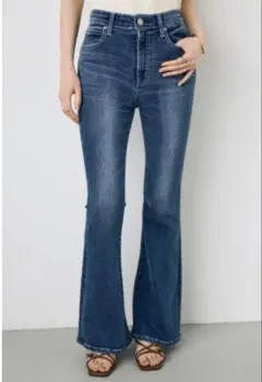 AZUL BY MOUSSY フレアデニム S ブルー　美品のサムネイル