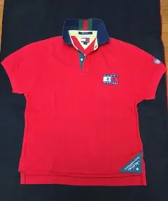 ヴィンテージ TOMMY HILFIGER USAポロシャツ レッド