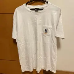 B ONE SOUL ポケット tシャツ 半袖 ワンポイント刺繍 ホワイト XL