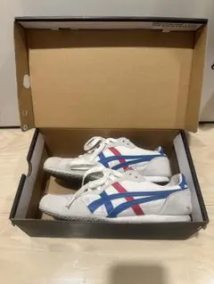 オニツカタイガースニーカー24.0cm ホワイト/ブルー/レッド