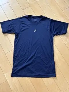 asics ネイビー 野球アンダーシャツ M半袖