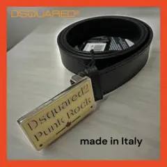 イタリア製　ディースクエアード　デカバックル　ベルト　リアルレザー　黒 ベルト（メンズ） ディースクエアード 人気ブランドランキング
