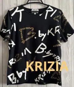 KRIZIA 半袖カットソー ロゴ レオパード柄　Lのサムネイル